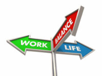 Work Life Balance Three 3 Way Arrow Signs 3d Illustration